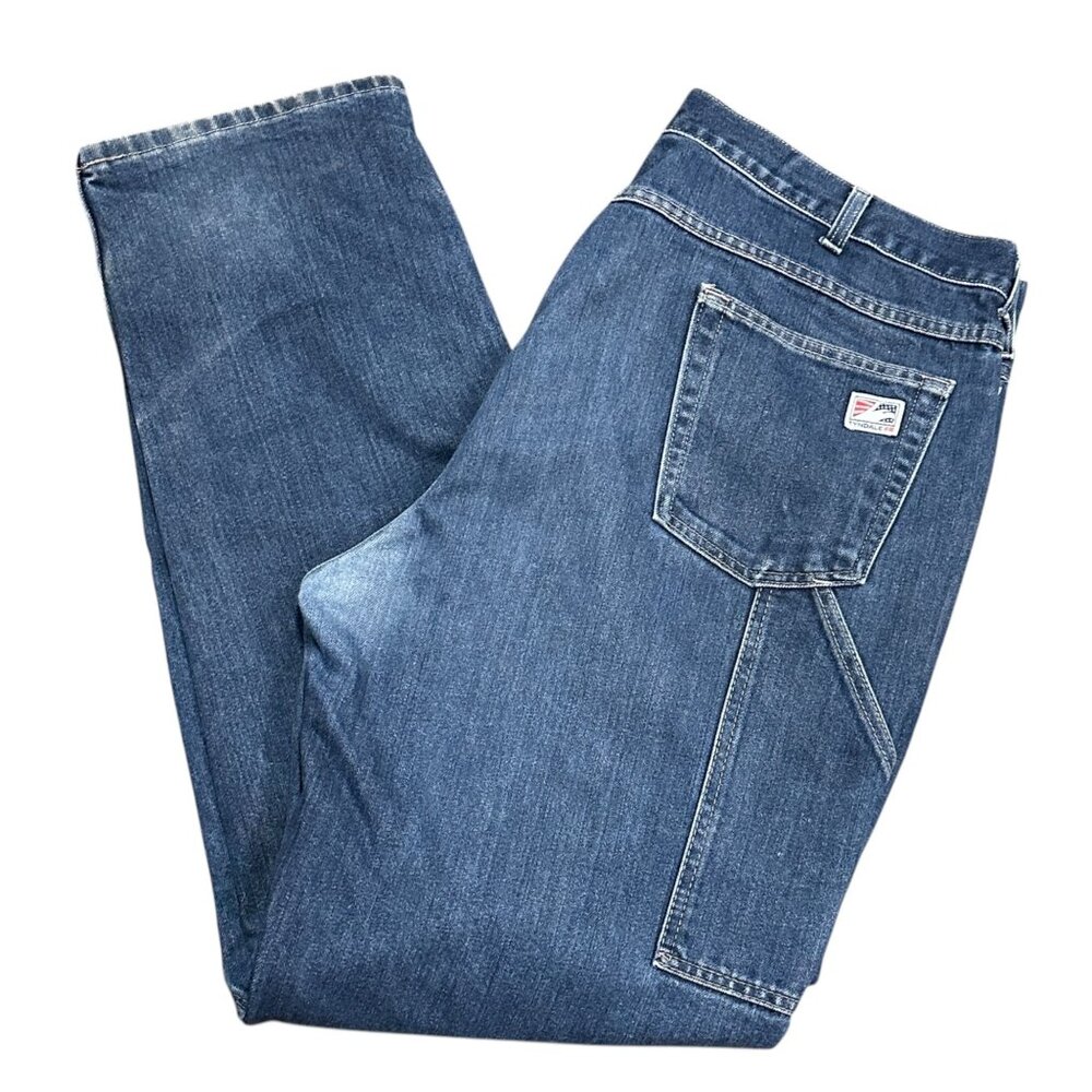 Tyndale Mens 40x34 Flame Resistant Carpenter Jeans Medium Wash Denim Made in USA